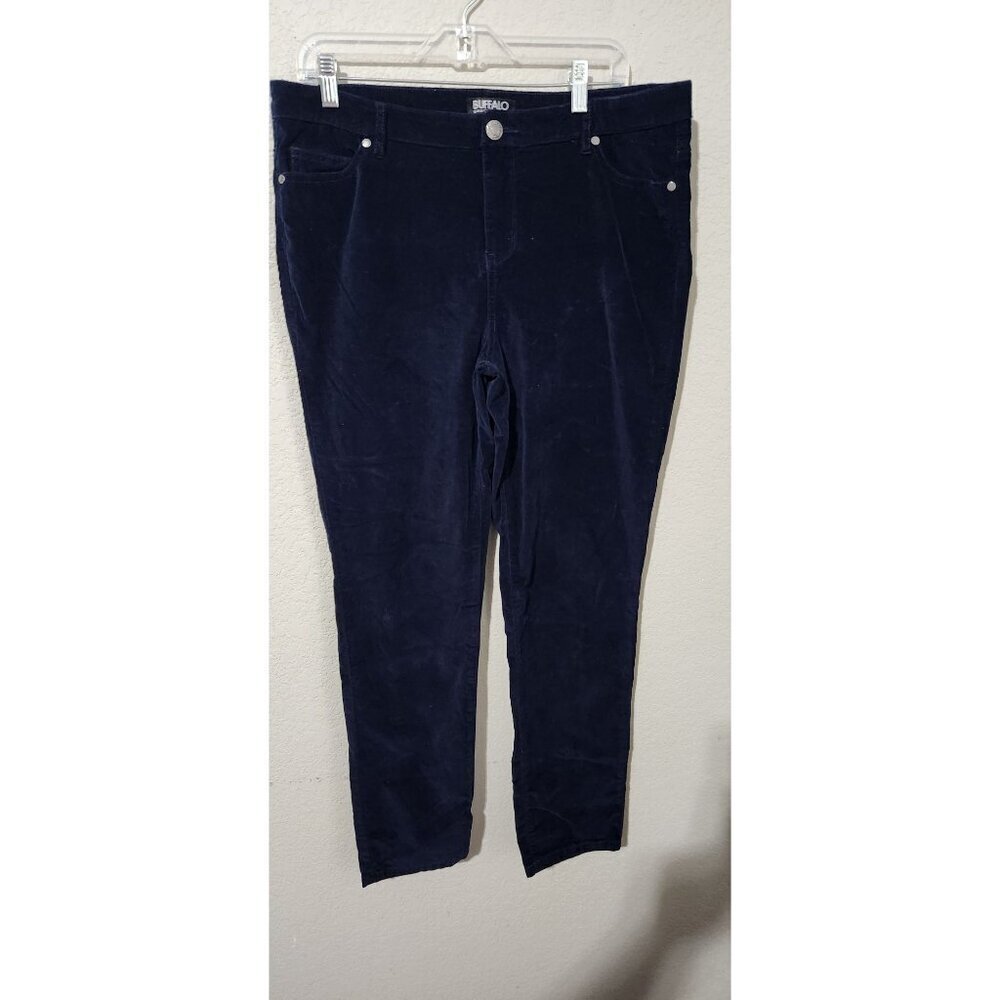 Buffalo David Bitton Pants Women Velvet size 14 Marvel Mid Rise Stretch Skinny